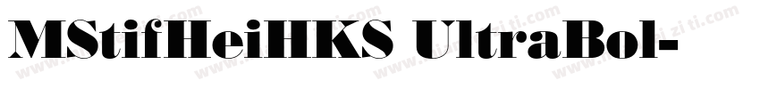 MStifHeiHKS UltraBol字体转换